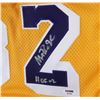 Image 2 : PSA Certified Magic Johnson Autographed Basketball Jersey