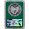 Image 2 : 2017 $1 American Silver Eagle Coin NGC MS70 Early Releases Green Core