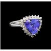 Image 1 : 14KT White Gold 2.78 ctw Tanzanite and Diamond Ring