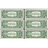 Image 2 : Lot of (6) 1957B $1 Silver Certificate Notes