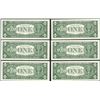 Image 2 : Lot of (6) 1957B $1 Silver Certificate Notes