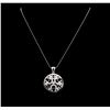 Image 2 : 14KT White Gold 1.00 ctw Diamond Pendant With Chain