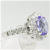 Image 8 : 2.12 ctw Tanzanite and Diamond Ring - 14KT White Gold