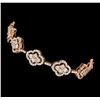 Image 2 : 5.00 ctw Diamond Bracelet - 14KT Rose Gold