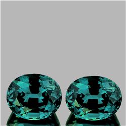 NATURAL PREMIUM BLUISH GREEN SAPPHIRE Pair - FL
