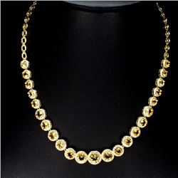 Natural AAA Top Rich Yellow Citrine Necklace