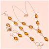 Image 1 : BRILLIANT 4 PIECE YELLOW SAPPHIRE JEWELRY SET