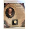 Image 1 : 1857-1861 JAMES BUCHANAN President Dollar in Original Book Card