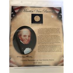 1837-1841 MARTIN VAN BUREN President Dollar in Original Book Card