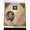 Image 1 : 1853-1857 FRANKLIN PIERCE President Dollar in Original Book Card