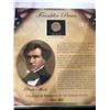 Image 1 : 1853-1857 FRANKLIN PIERCE President Dollar in Original Book Card