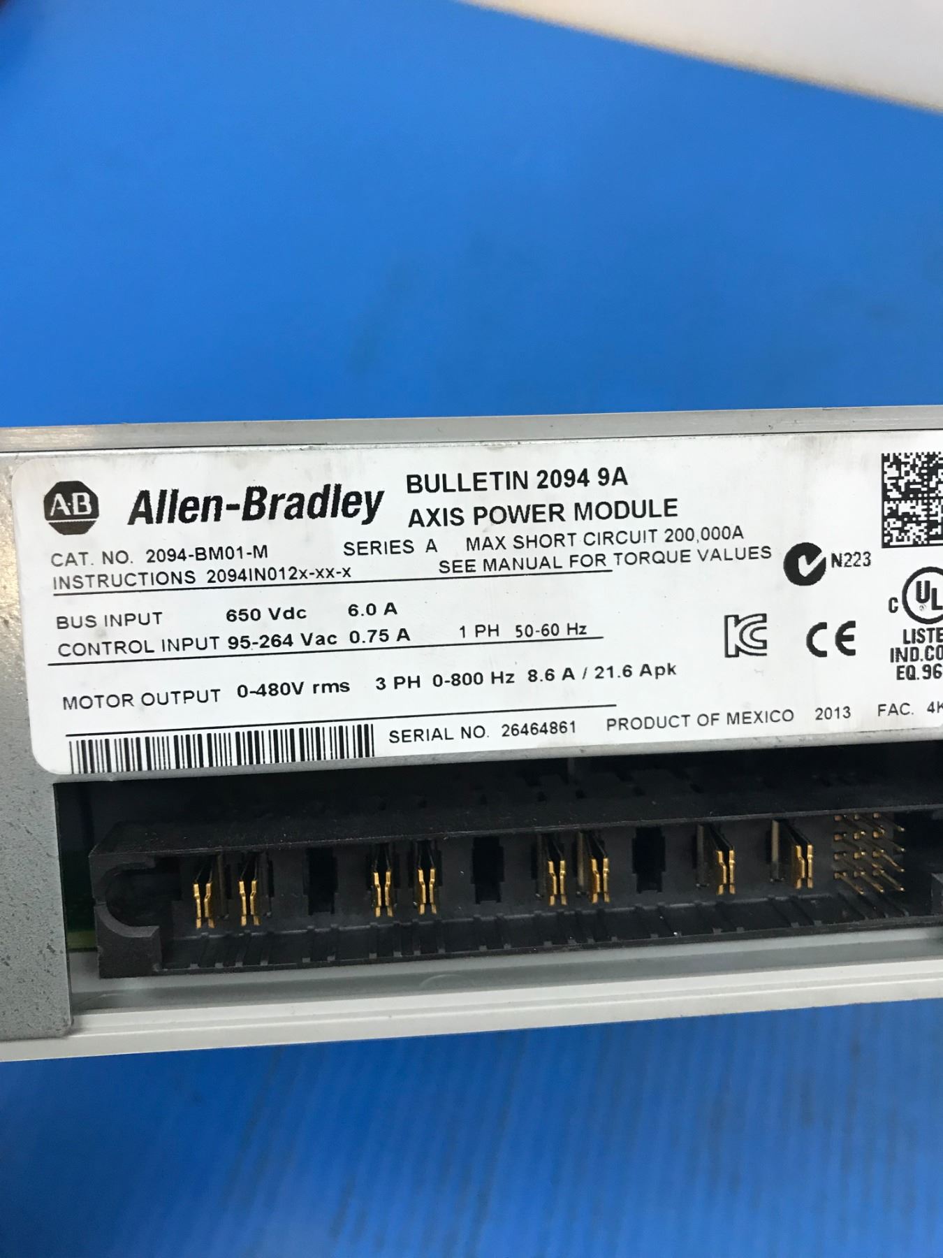 ALLEN BRADLEY 2094-BM01-M AXIS POWER MODULE - BTM Industrial