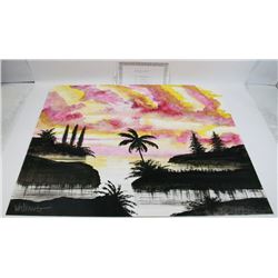 207) "ISLAND TROPICS" WILLIAM VERDULT OIL ON