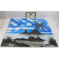 187) "BLUE CRUSH" WILLIAM VERDULT OIL ON ARTIST