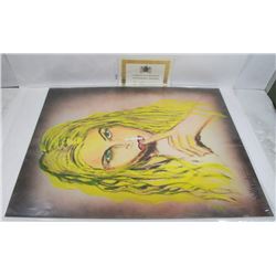 252) "DIVA" WILLIAM VERDULT OIL ON ARTIST PAPER.