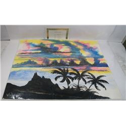 244) "TROPICAL BEAUTY" WILLIAM VERDULT OIL ON