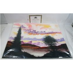 199) "EVERGREENS" WILLIAM VERDULT OIL ON ARTIST