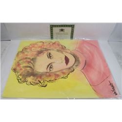 193) "CYBIL" WILLIAM VERDULT OIL ON ARTIST PAPER.