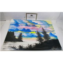 182) "AUTUMN IN MAINE" WILLIAM VERDULT OIL ON