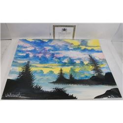 228) "SOLACE LAKE" WILLIAM VERDULT OIL ON ARTIST