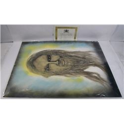 202) "GLORY" WILLIAM VERDULT OIL ON ARTIST PAPER.