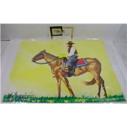 233) "TEXAS RANGER" WILLIAM VERDULT OIL ON ARTIST