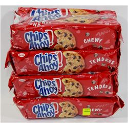 4 PACKS OF CHIPS AHOY COOKIES
