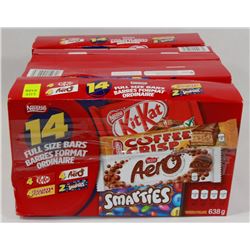 4 BOXES OF ASSORTED FULL SIZE CHOCOLATE BARS