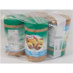 4 TUBS OF KRAFT PEANUT BUTTER