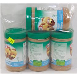 4 TUBS OF KRAFT PEANUT BUTTER