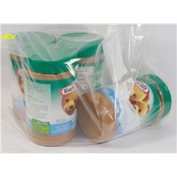 3 TUBS OF KRAFT PEANUT BUTTER