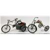 Image 1 : TWO ANTIQUE STYLE CURSER METAL BIKE