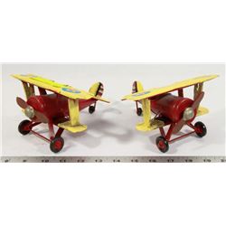 TWO METAL WAR TIME AIRPLANES