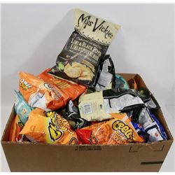 BOX OF ASSORTED CHIPS
