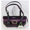 Image 1 : PURPLE SNAKESKIN STYLE PURSE