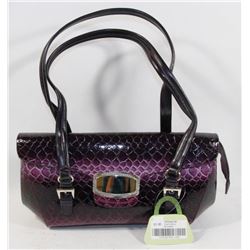 PURPLE SNAKESKIN STYLE PURSE