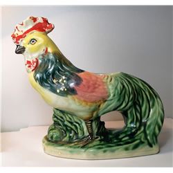 2) OCCUPIED JAPAN ERA CERAMIC ROOSTER