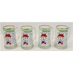 LOT OF 4 WAYNE GRETZKY BEER MUGS