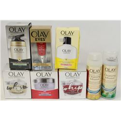 BAG OF ASSORTED OLAY CREAMS AND CLEANSERS