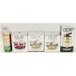 BAG OF ASSORTED OLAY CREAMS AND CLEANSERS