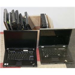BOX OF 10 UNTESTED STORAGE UNIT LAPTOPS