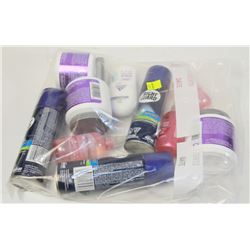 BAG ASSORTED NAIL POLISH REMOVER, SHAVE GEL,
