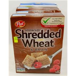 3 BOXES OF SHREDDED WHEAT & BRAN CEREAL WITH