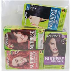 4 ASSORTED BOXES OF HAIR DYE