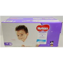 CASE OF 92 HUGGIES LITTLE MOVERS DIAPERS