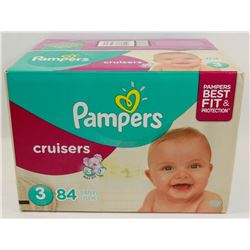 CASE OF 84 PAMPERS CURSERS DIAPERS SIZE 3