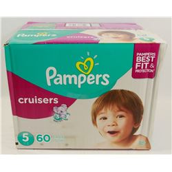 CASE OF 60 PAMPERS CRUISERS DIAPERS SIZE 5