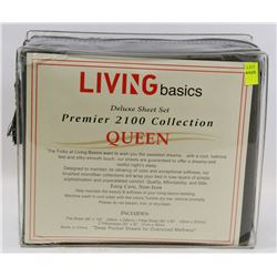 NEW LIVING BASICS DELUXE SHEET SET SIZE QUEEN