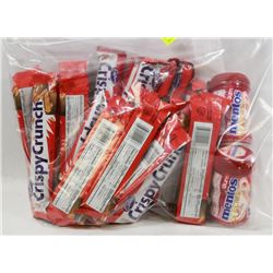 BAG OF MENTOS GUM, AND CRISPY CRUNCH CHOCOLATE BAR