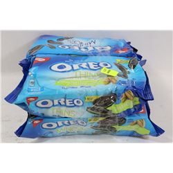 4 PACKS OF OREO THINS PISTACHIO FLAVOUR AND ORIGINAL
